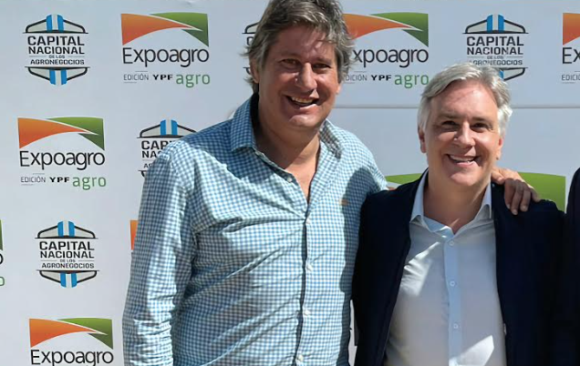 Santacroce con el gobernador de Córdoba en Expo Agro: “Llaryora es el camino”